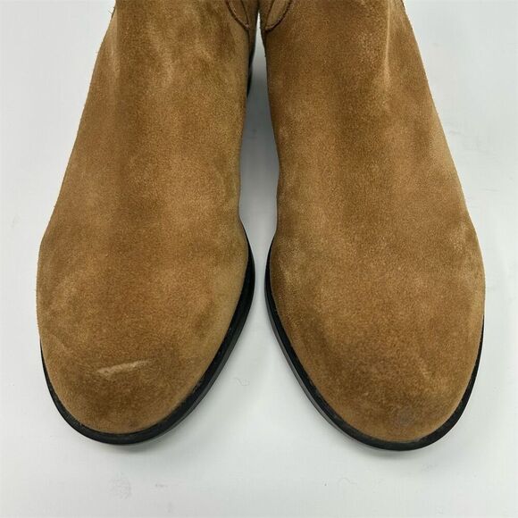 Sorel Lolla Cut Out Bootie Brown Tan Camel Suede Pull On Ankle Boots Size 8.5 - Picture 5 of 12